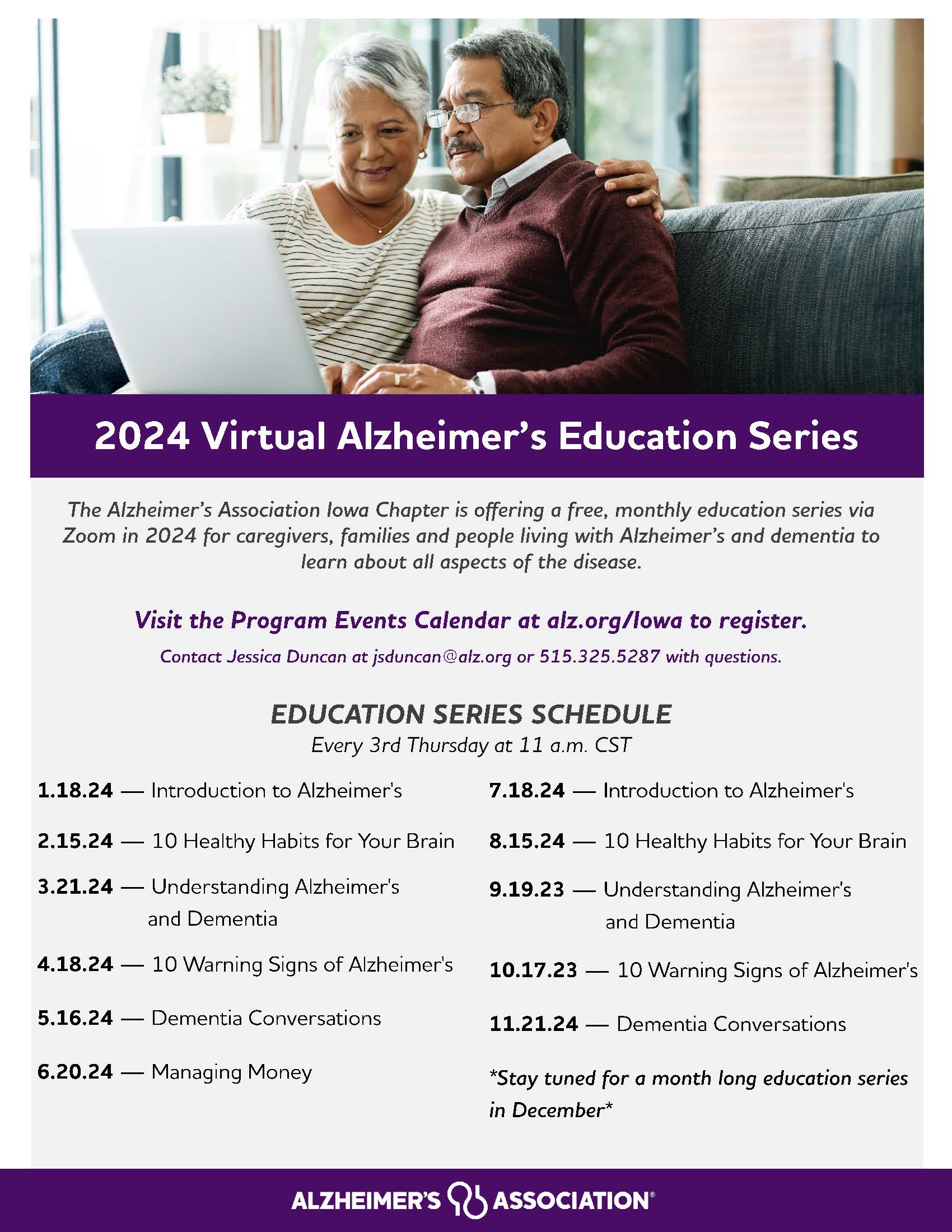 2024 Virtual Alzheimer's Education Series